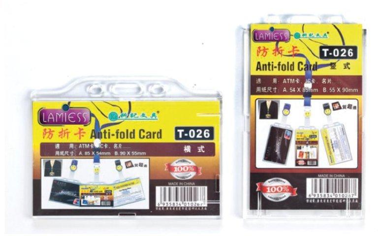 Şeffaf Plastik Kart Kabı