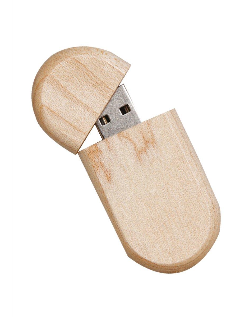 Oval Ahşap USB Bellek